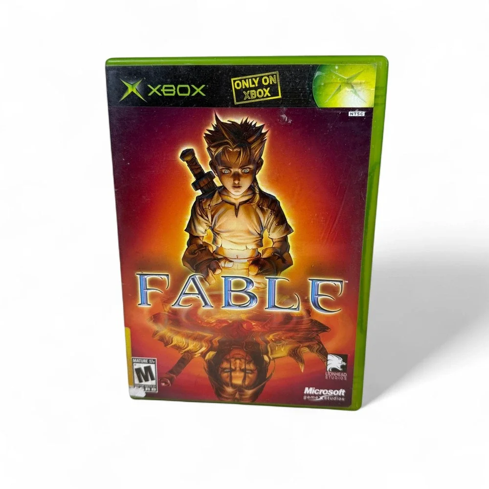 Fable 1 2004 Black Label Original Microsoft Xbox Video Game Case Manual Complete